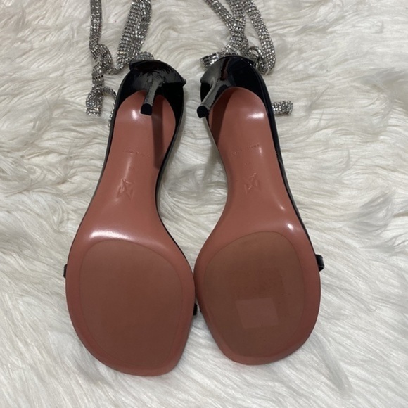 New Amina Muaddi Giorgia Crystal ankle wrap sandal size‎ 38EU - Picture 11 of 15